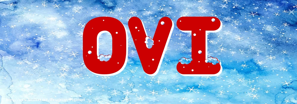 Felicitari cu numele tau - Poza cu numele Ovi - Iarna