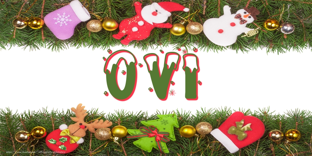 Felicitari cu numele tau - Poza cu numele Ovi de Craciun