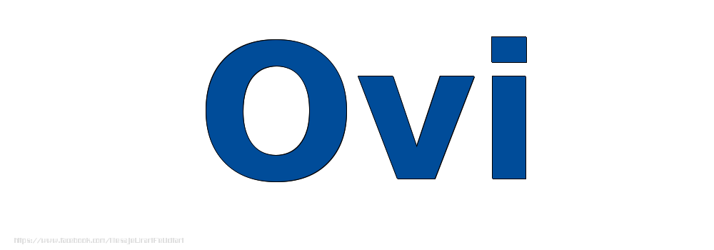 Felicitari cu numele tau - Poza cu numele Ovi - Albastru