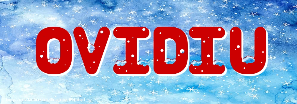 Felicitari cu numele tau - Poza cu numele Ovidiu - Iarna