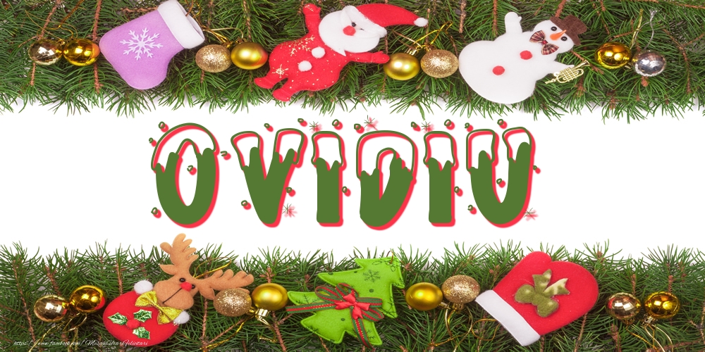 Felicitari cu numele tau - Poza cu numele Ovidiu de Craciun