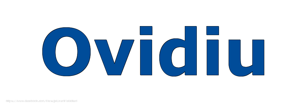 Felicitari cu numele tau - Poza cu numele Ovidiu - Albastru