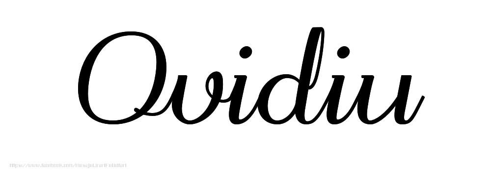 Felicitari cu numele tau - Imagine cu numele Ovidiu - Scris de mână