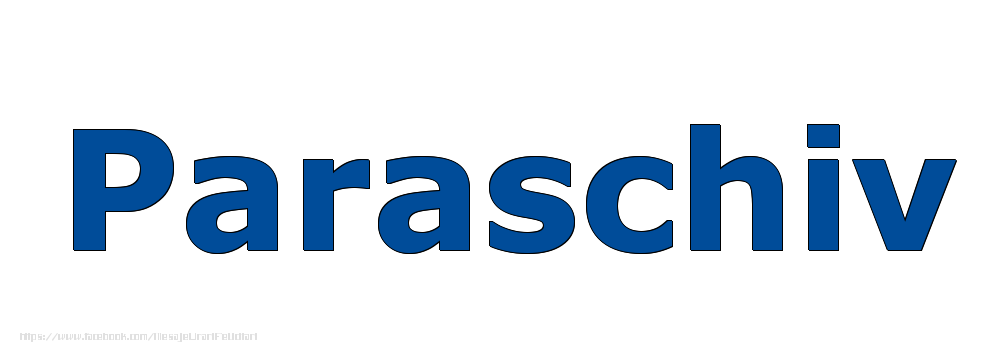 Felicitari cu numele tau - Poza cu numele Paraschiv - Albastru