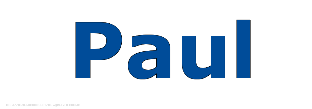 Felicitari cu numele tau - Poza cu numele Paul - Albastru