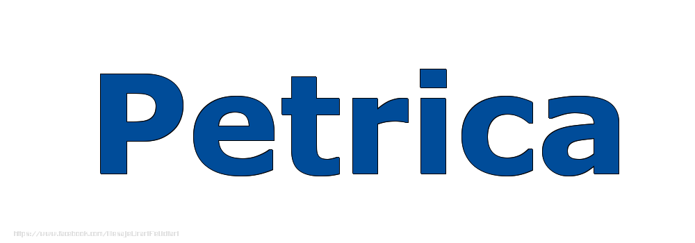 Felicitari cu numele tau - Poza cu numele Petrica - Albastru