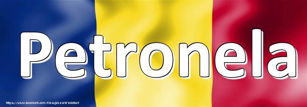 Felicitari cu numele tau - Numele Petronela pe steagul României