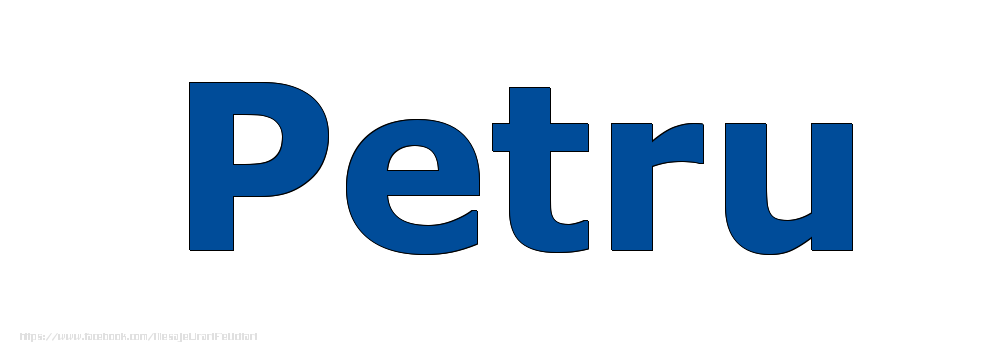 Felicitari cu numele tau - Poza cu numele Petru - Albastru