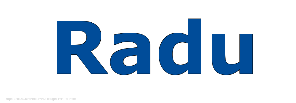 Felicitari cu numele tau - Poza cu numele Radu - Albastru