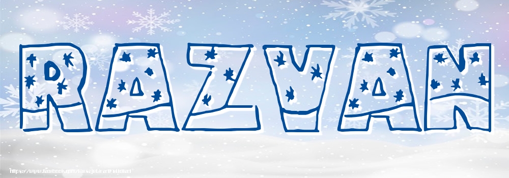 Felicitari cu numele tau - Imagine cu numele Razvan - Iarna