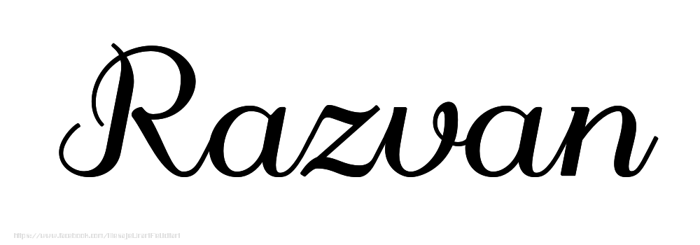 Felicitari cu numele tau - Imagine cu numele Razvan - Scris de mână