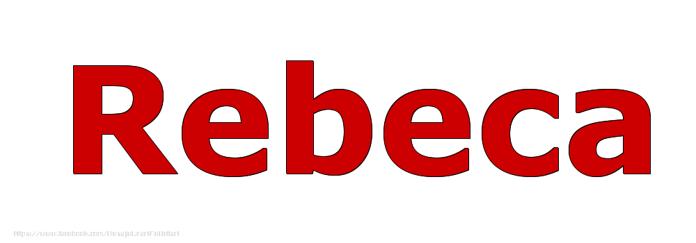 Felicitari cu numele tau - Poza cu numele Rebeca - Rosu