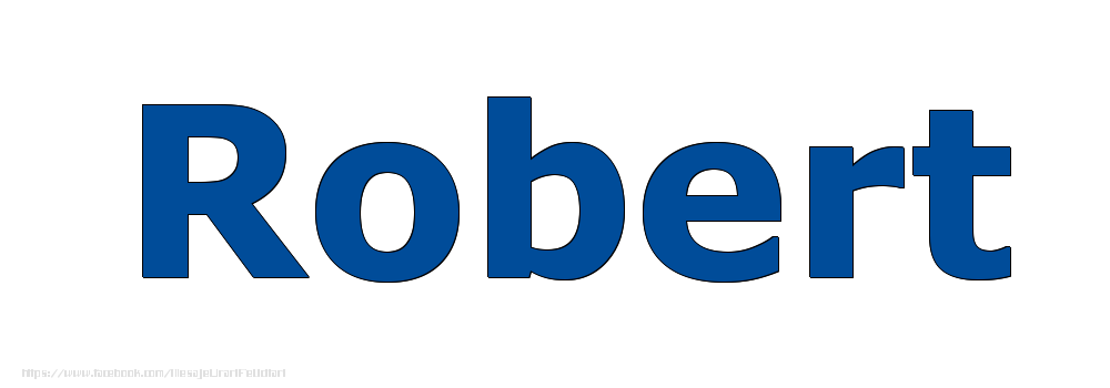 Felicitari cu numele tau - Poza cu numele Robert - Albastru