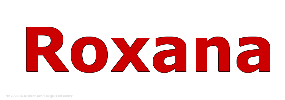 Felicitari cu numele tau - Poza cu numele Roxana - Rosu