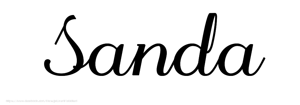 Felicitari cu numele tau - Imagine cu numele Sanda - Scris de mână