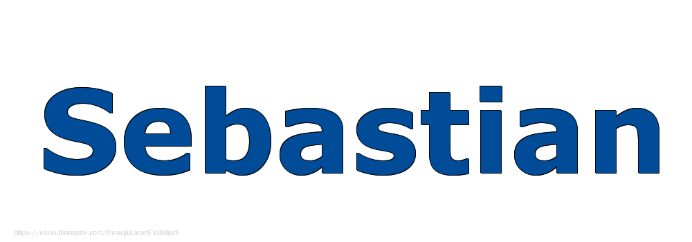 Felicitari cu numele tau - Poza cu numele Sebastian - Albastru