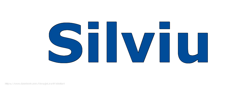 Felicitari cu numele tau - Poza cu numele Silviu - Albastru