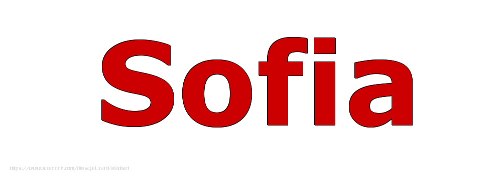 Felicitari cu numele tau - Poza cu numele Sofia - Rosu
