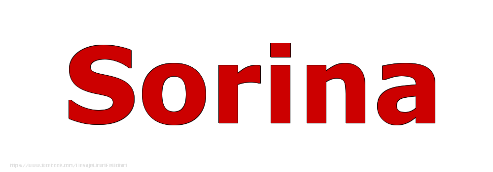 Felicitari cu numele tau - Poza cu numele Sorina - Rosu