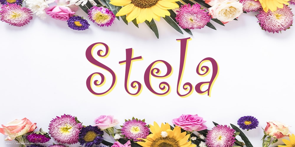 Felicitari cu numele tau - Poza cu numele Stela - Flori