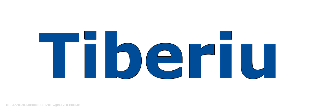Felicitari cu numele tau - Poza cu numele Tiberiu - Albastru