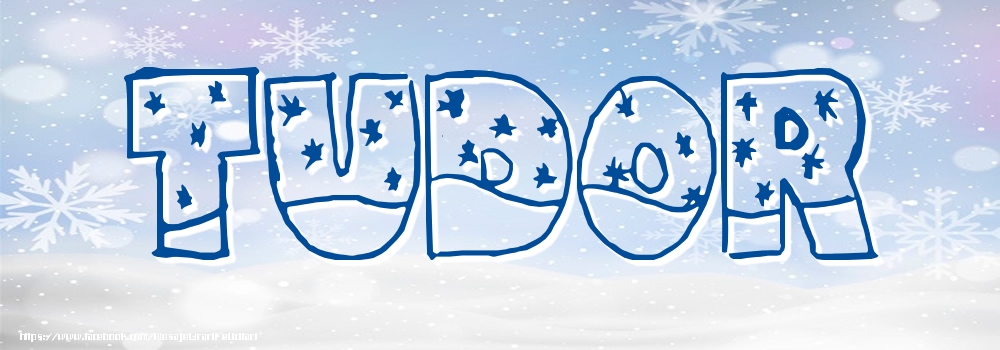 Felicitari cu numele tau - Imagine cu numele Tudor - Iarna