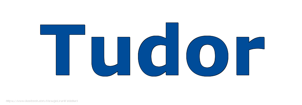 Felicitari cu numele tau - Poza cu numele Tudor - Albastru