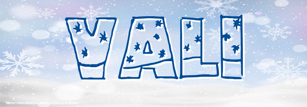 Felicitari cu numele tau - Imagine cu numele Vali - Iarna
