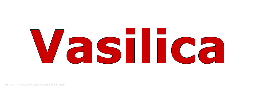 Felicitari cu numele tau - Poza cu numele Vasilica - Rosu