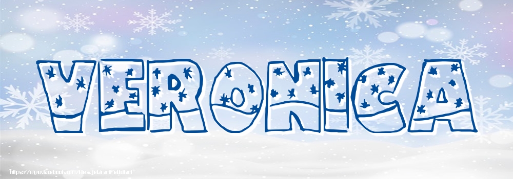 Felicitari cu numele tau - Imagine cu numele Veronica - Iarna