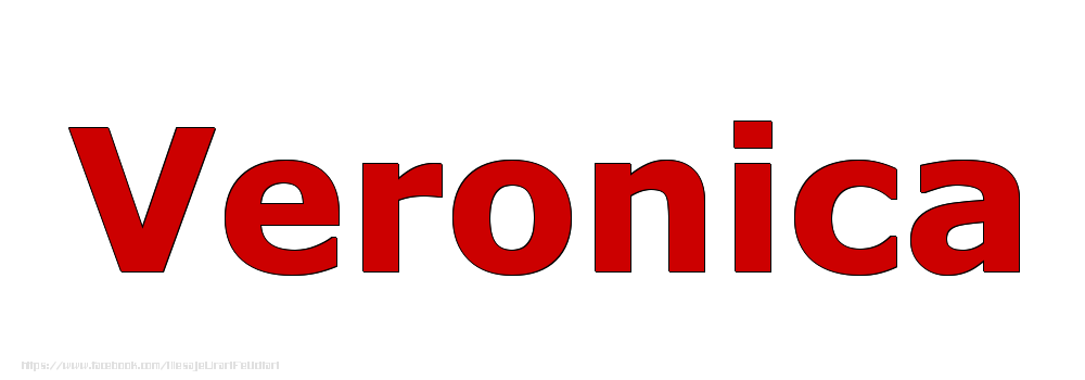 Felicitari cu numele tau - Poza cu numele Veronica - Rosu
