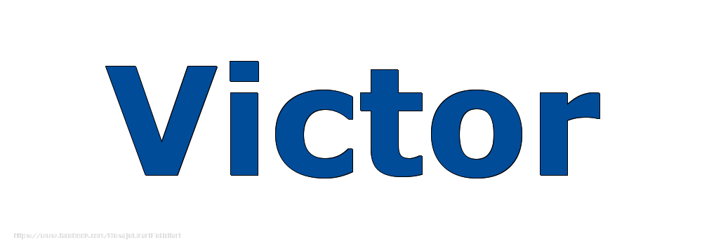 Felicitari cu numele tau - Poza cu numele Victor - Albastru