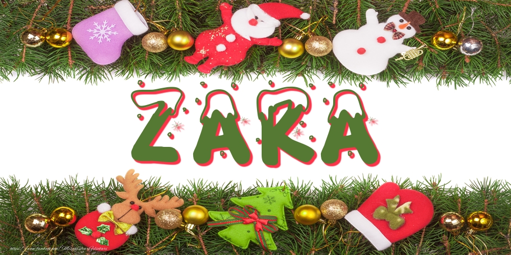 Felicitari cu numele tau - Poza cu numele Zara de Craciun