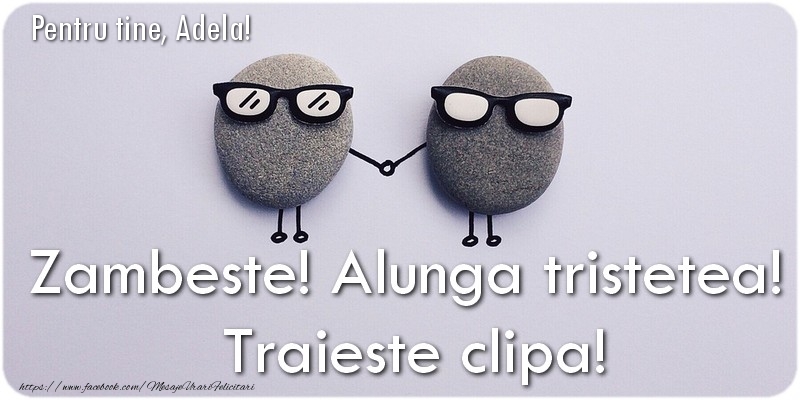 Felicitari de prietenie - Animație | Zambeste! Alunga tristetea!  Traieste clipa! Adela