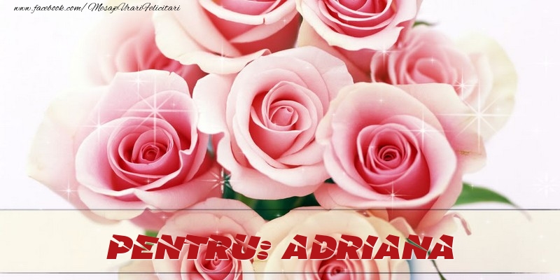 Felicitari de prietenie - Trandafiri | Pentru Adriana