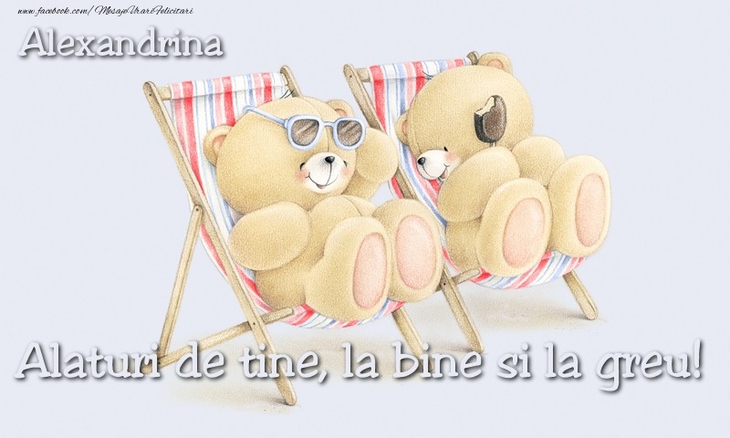 Felicitari de prietenie - Alexandrina. Alaturi de tine, la bine si la greu!