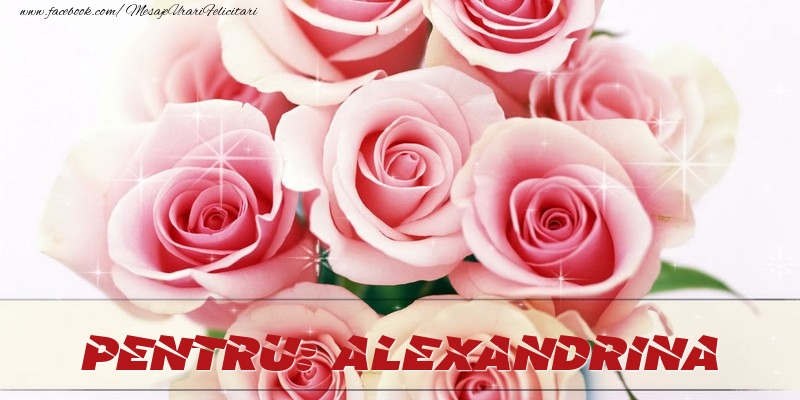 Felicitari de prietenie - Trandafiri | Pentru Alexandrina