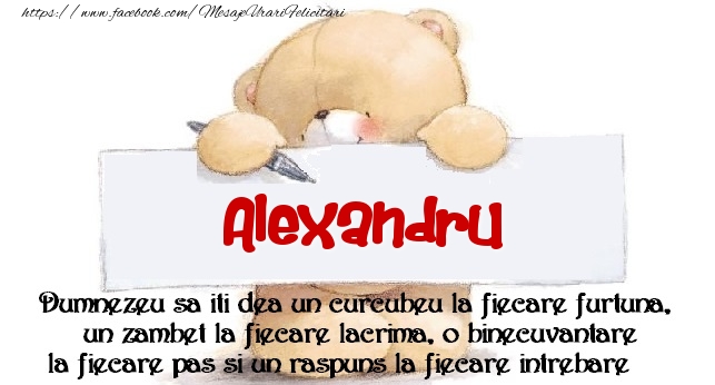 Felicitari de prietenie - Ursuleti | Mesaj pentru prieteni! Alexandru