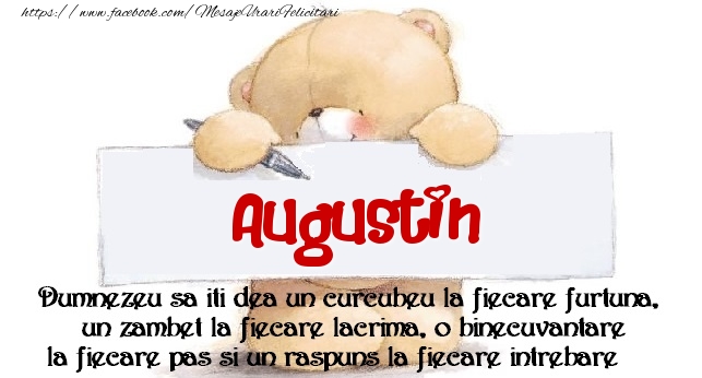 Felicitari de prietenie - Ursuleti | Mesaj pentru prieteni! Augustin