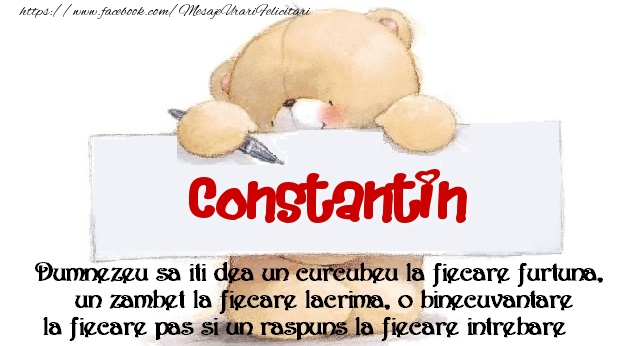 Felicitari de prietenie - Ursuleti | Mesaj pentru prieteni! Constantin