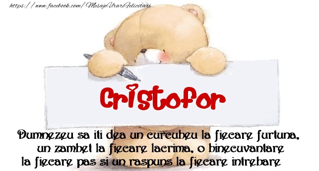 Felicitari de prietenie - Mesaj pentru prieteni! Cristofor