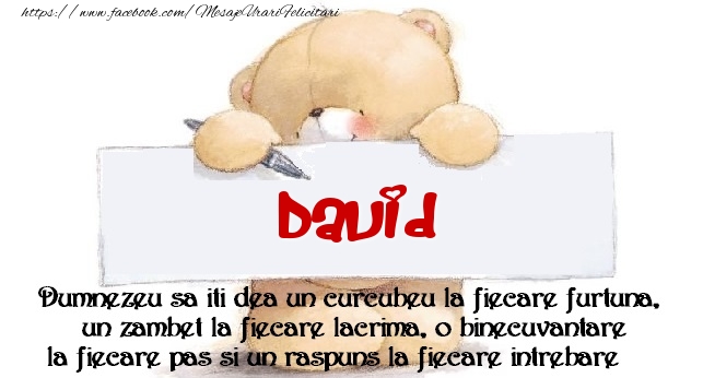 Felicitari de prietenie - Mesaj pentru prieteni! David