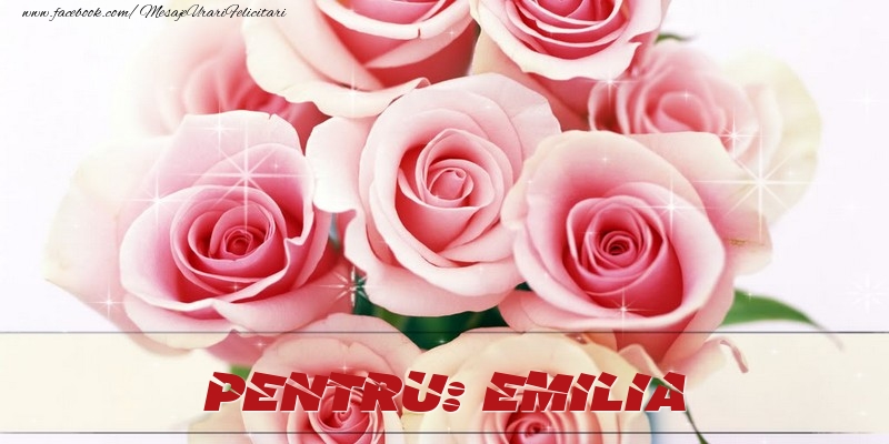 Felicitari de prietenie - Trandafiri | Pentru Emilia