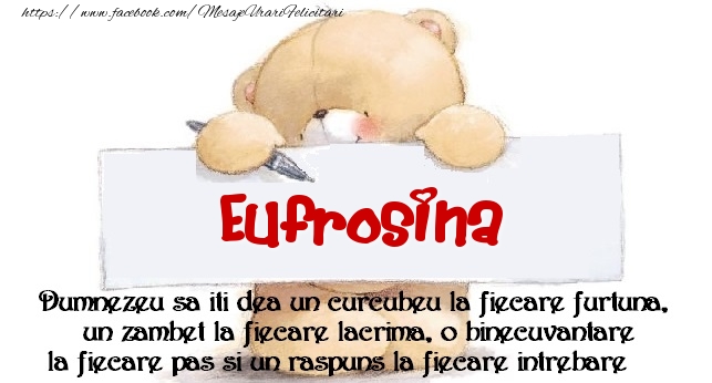 Felicitari de prietenie - Mesaj pentru prieteni! Eufrosina