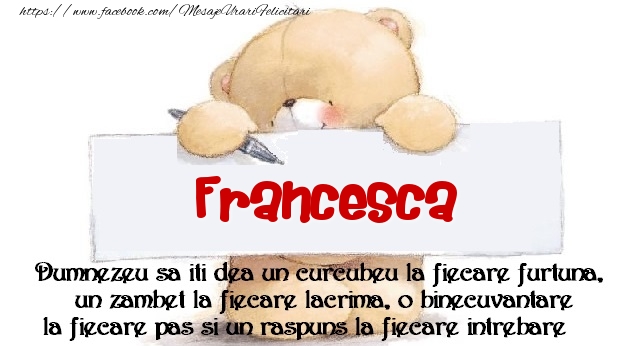 Felicitari de prietenie - Mesaj pentru prieteni! Francesca