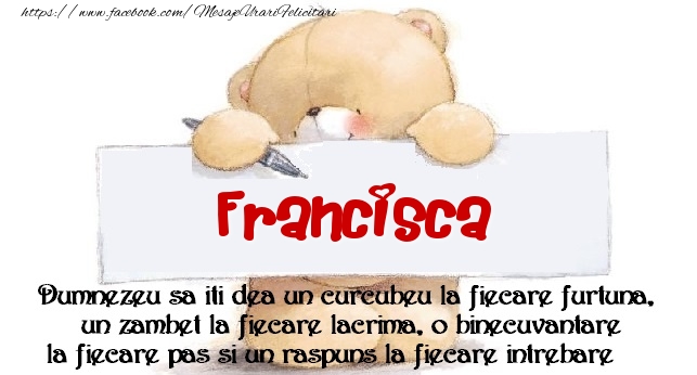 Felicitari de prietenie - Mesaj pentru prieteni! Francisca