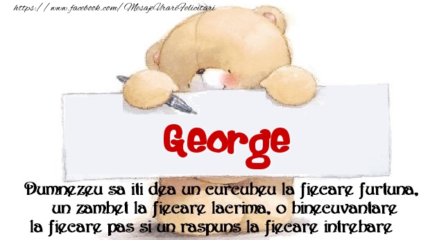 Felicitari de prietenie - Ursuleti | Mesaj pentru prieteni! George