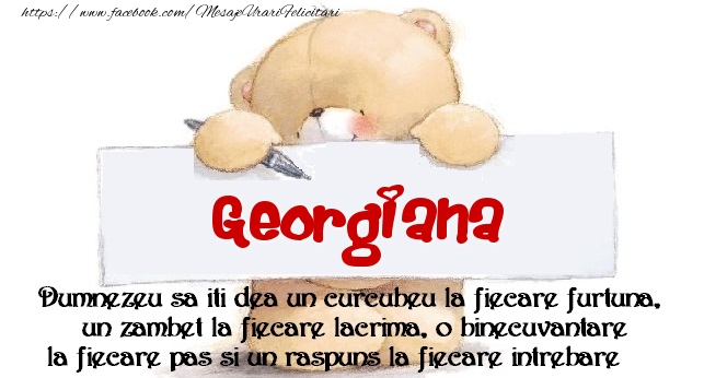 Felicitari de prietenie - Ursuleti | Mesaj pentru prieteni! Georgiana