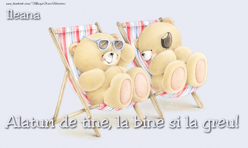 Felicitari de prietenie - Ileana. Alaturi de tine, la bine si la greu!