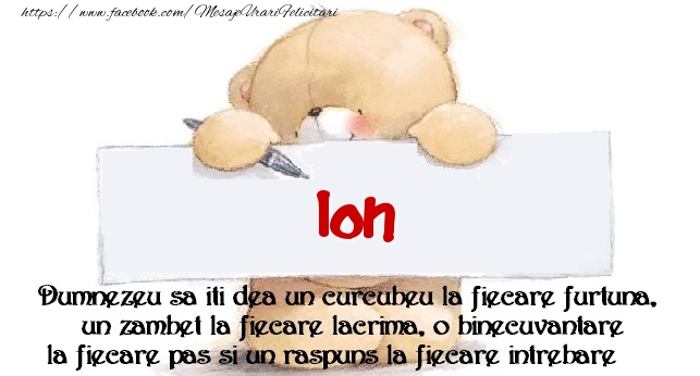 Felicitari de prietenie - Mesaj pentru prieteni! Ion